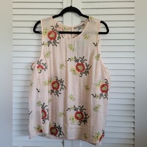 Embroidered Floral Tank Top
